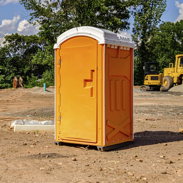 how often are the porta potties cleaned and serviced during a rental period in Alma MO